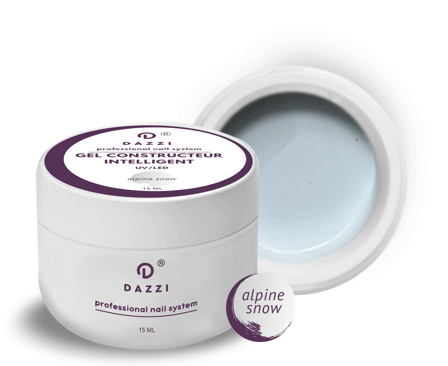 Gel constructeur intelligent "Alpine snow" blanc opaque , 50 ml
