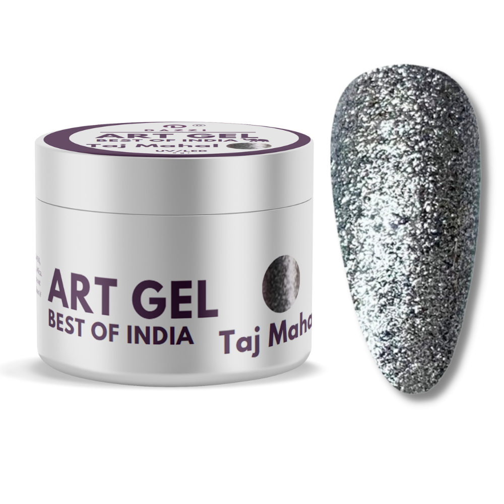 Art Gel pailleté Art Gel Best of India "Taj Mahal", argent,  5gr