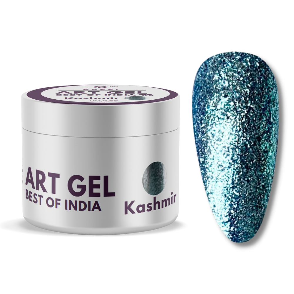 Art Gel pailleté Best of India "Kashmir", blue, 5gr
