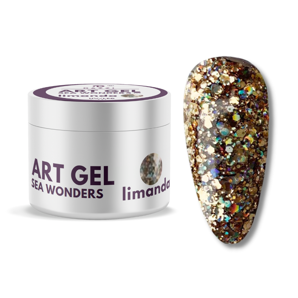 Art Gel pailleté Sea Wonders "Limanda", or, 5gr