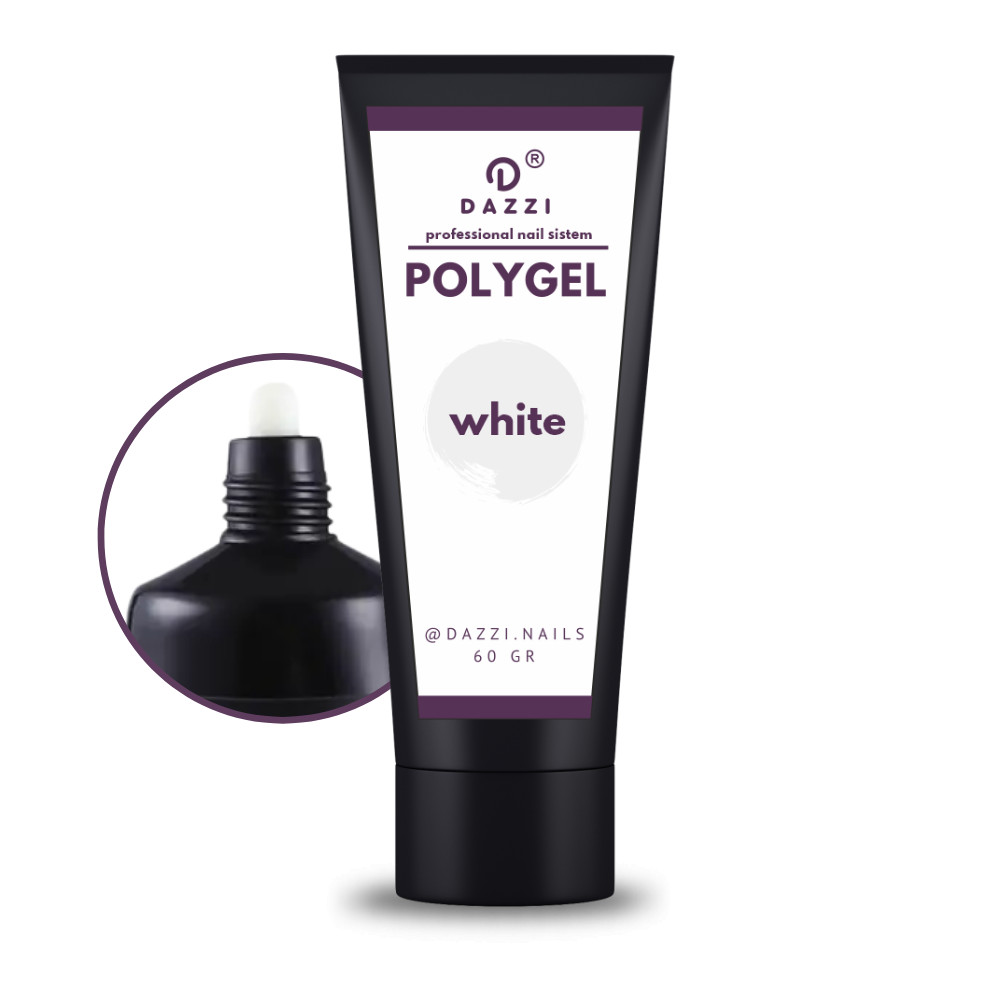 Polygel "White", blanc,  60gr