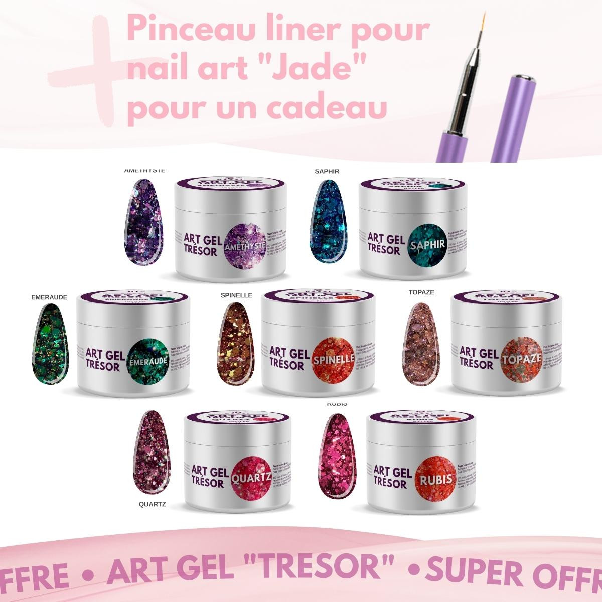 Collection 7 Art Gels pailleté Tresor 5gr