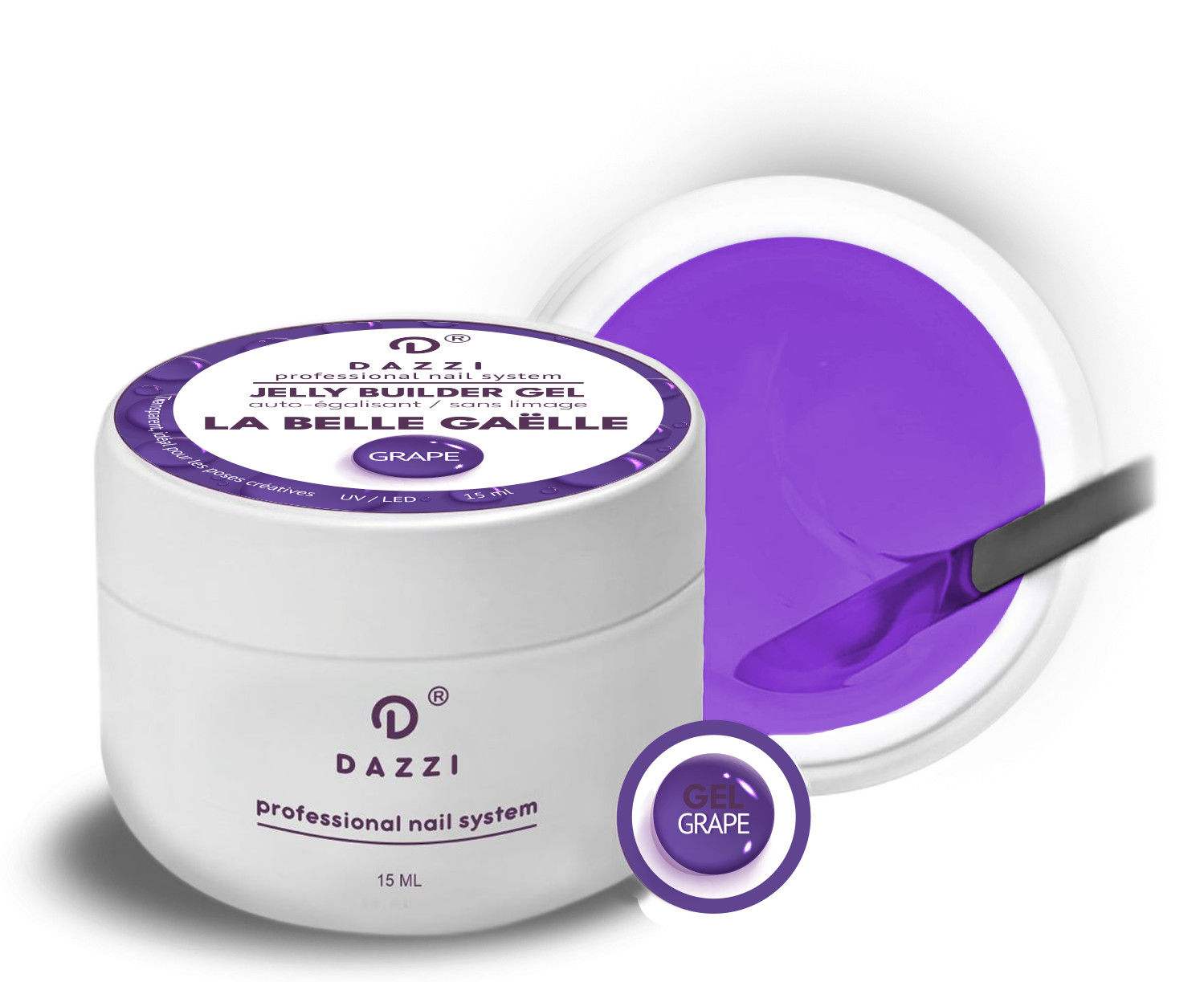 Gel auto-égalisant  La belle Gaëlle "Grape" 15 ml