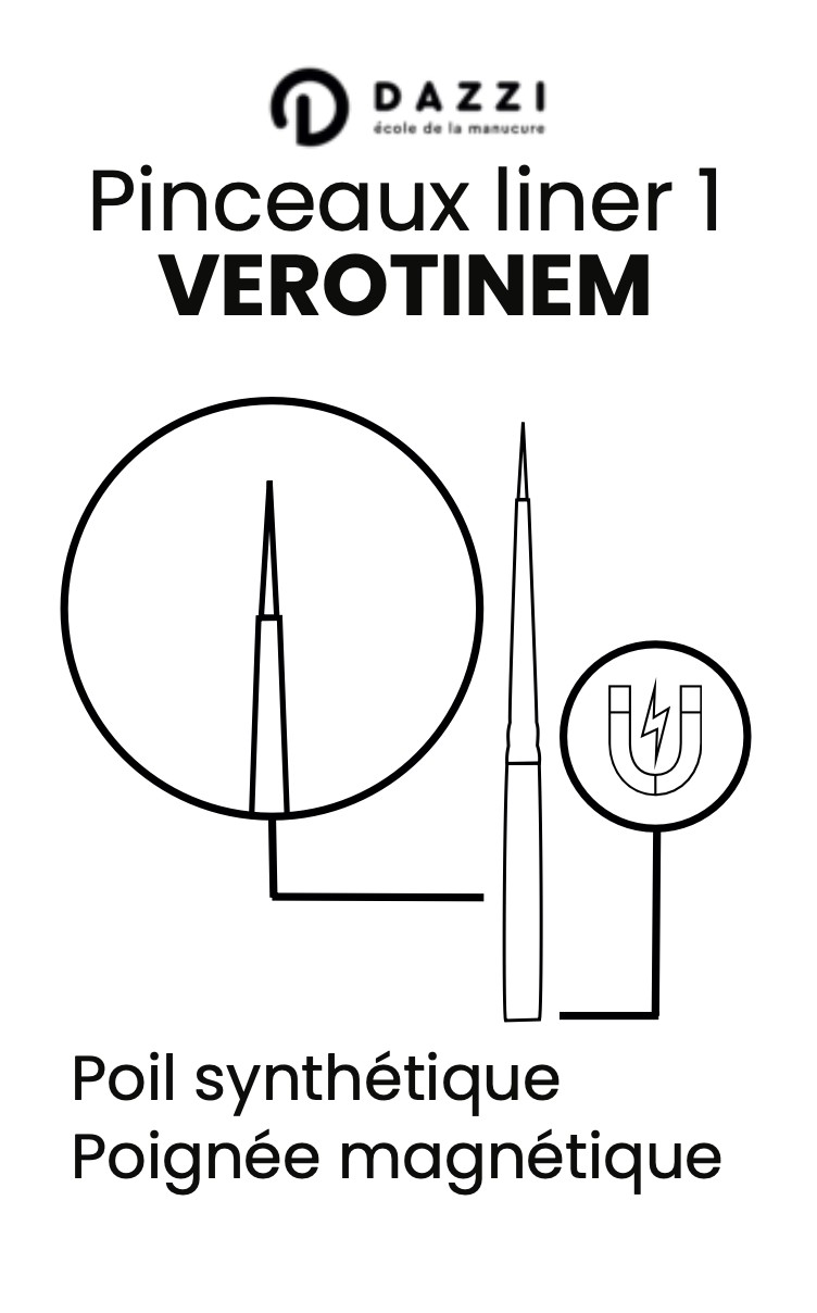 DN Pinceau pour nail art, liner 7mm, NIRIT