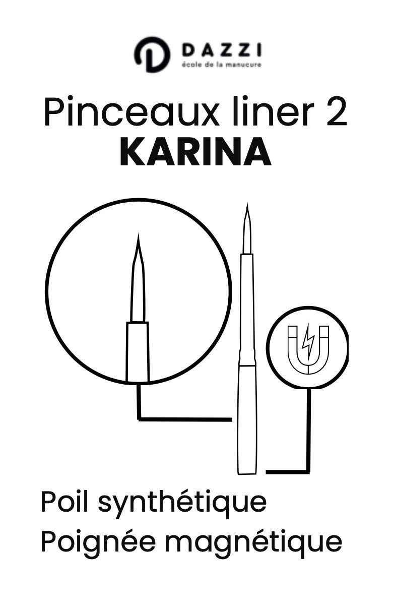 DN Pinceau pour nail art, liner 7mm, NIRIT