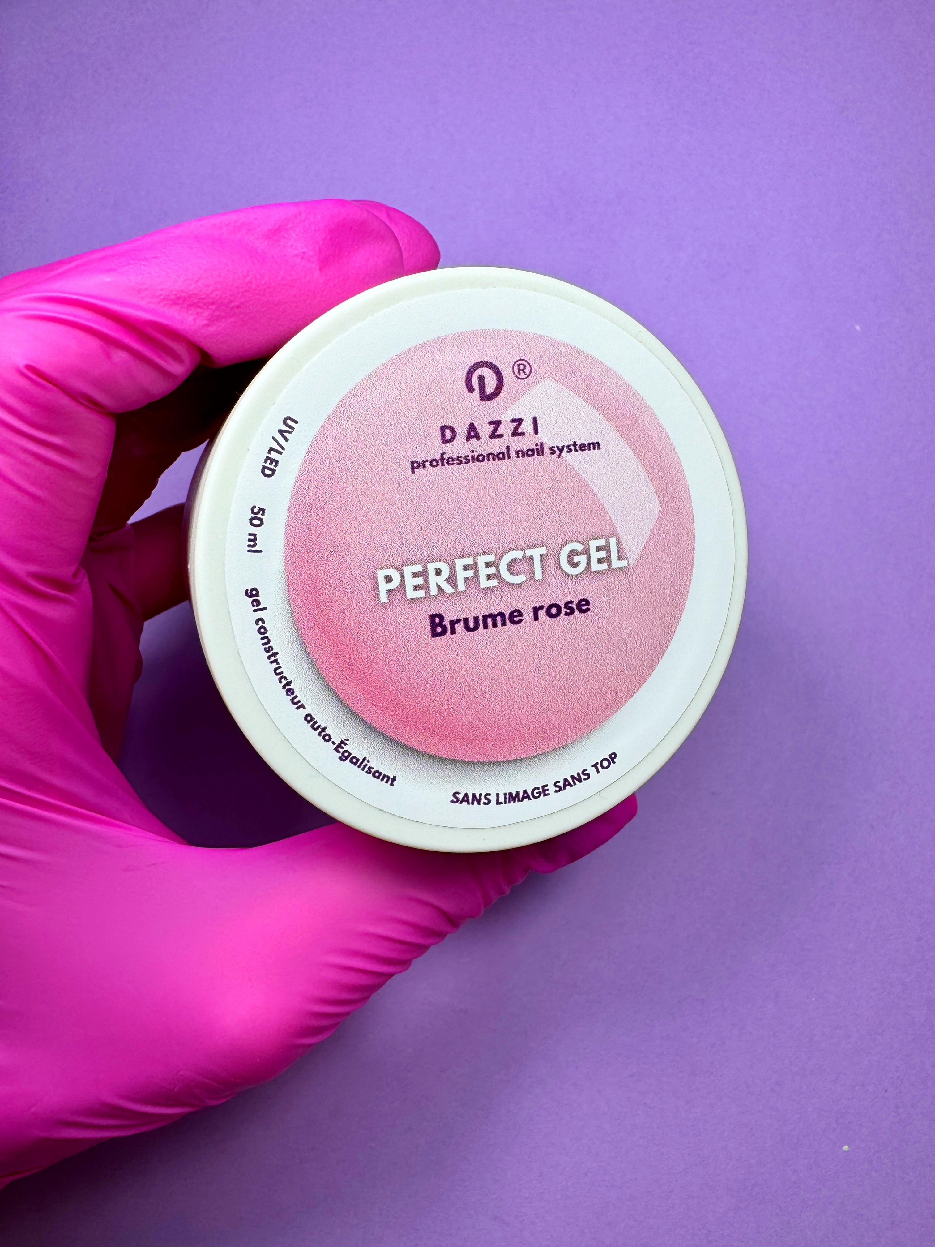 PERFECT Gel constructeur auto-égalisant SANS TOP "Brume Rose" rose pâle