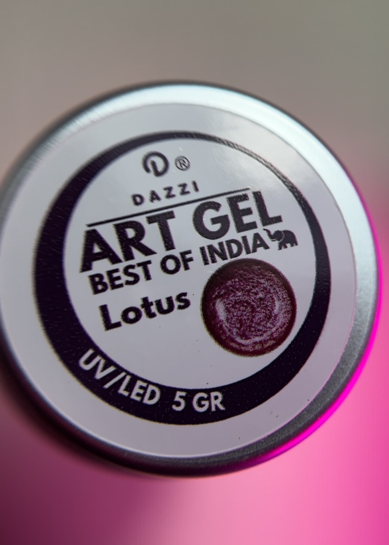 Art Gel pailleté "Lotus" Best of India, fuchsia, 5 g