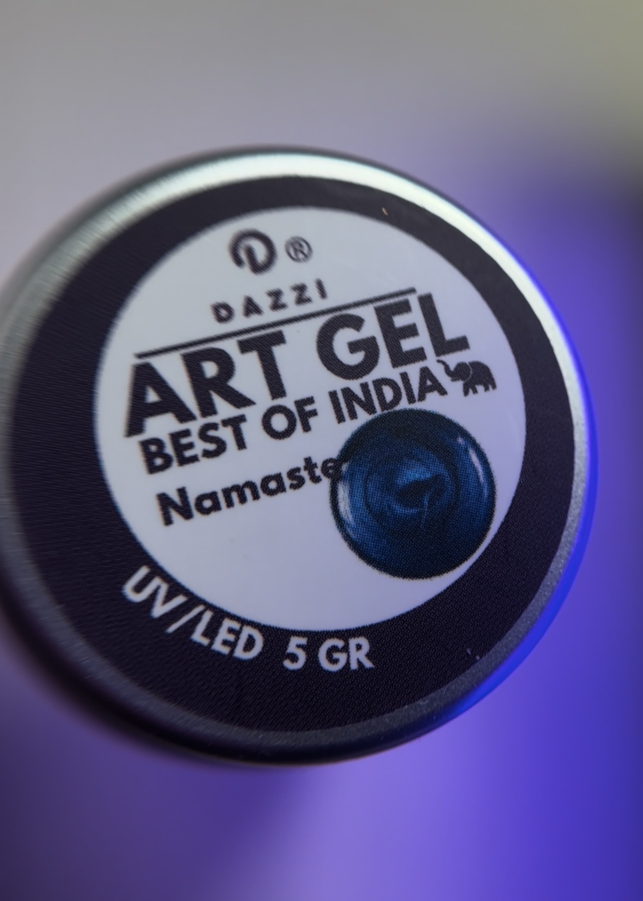 Art Gel pailleté "Namaste" Best of India, Bleu, 5 g