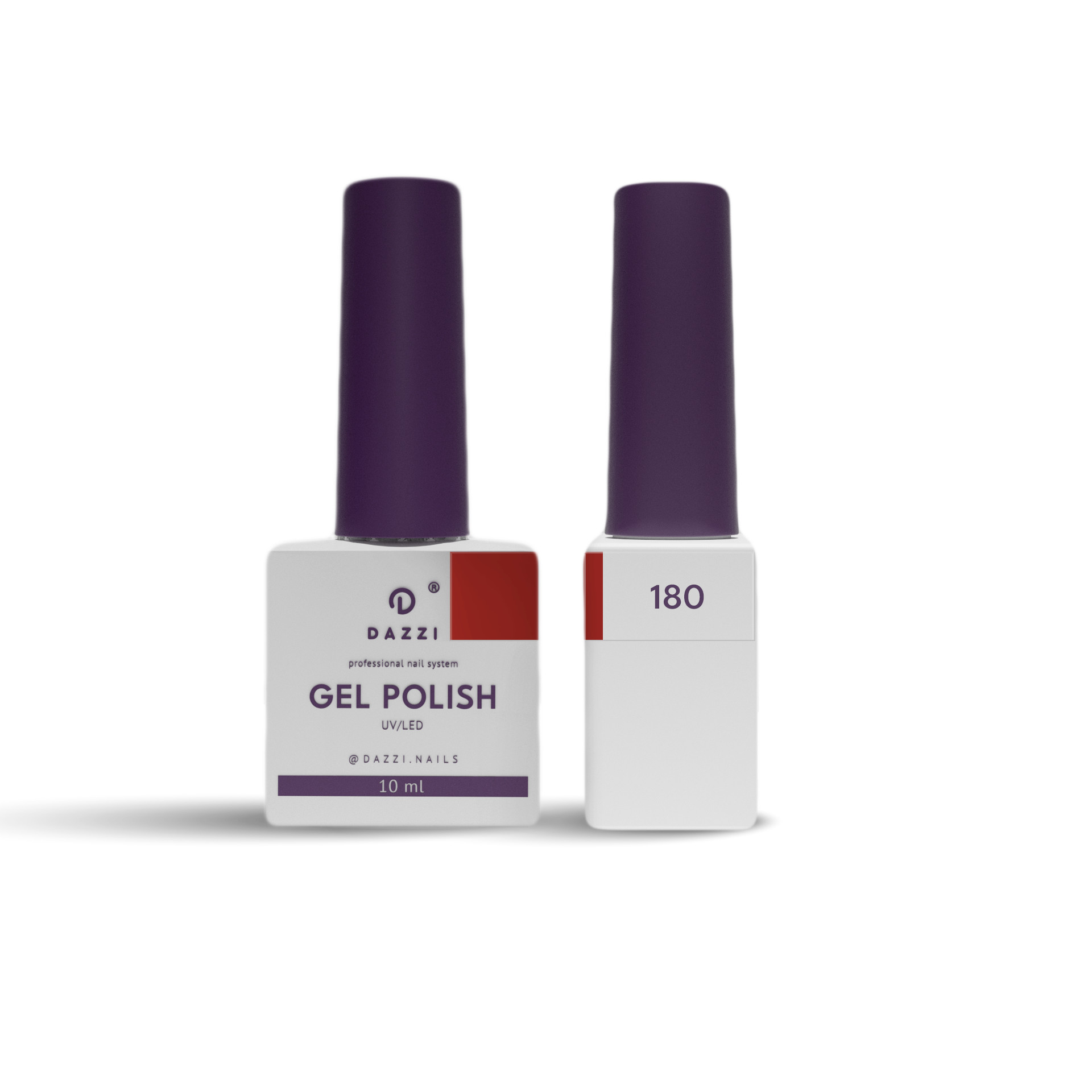 Vernis semi-permanent  "Acerola" 180, rouge, 10ml