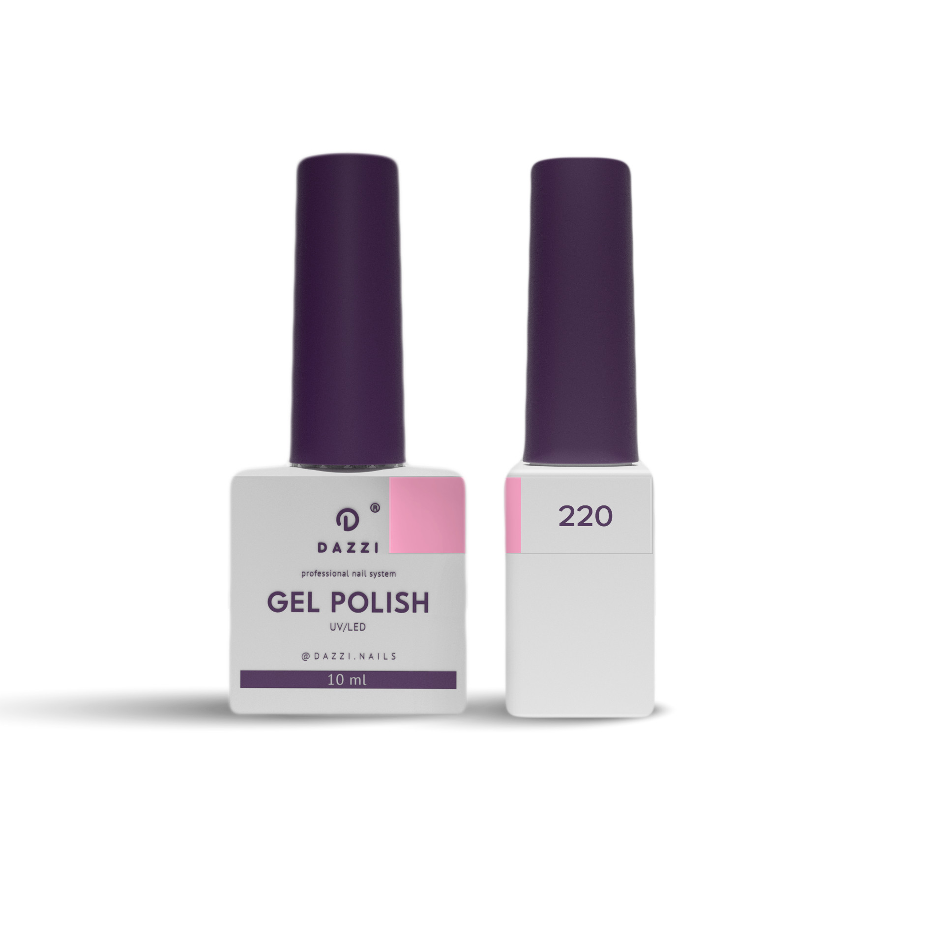 Vernis semi-permanent "Troika" 220, rose, 10ml