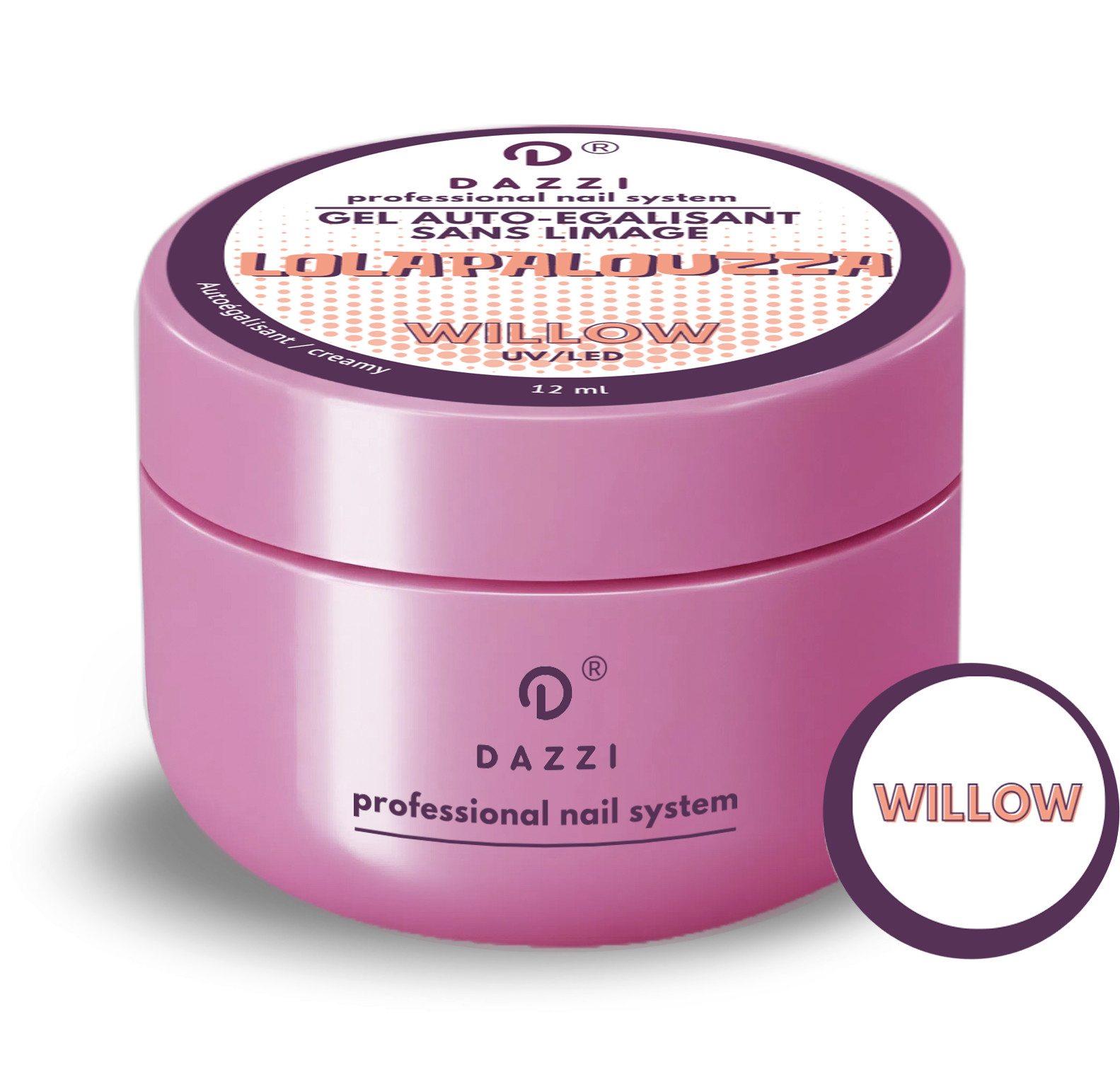 Gel Constructeur Intelligent Lolapalouzza "Willow" pêche15ml ou 50ml