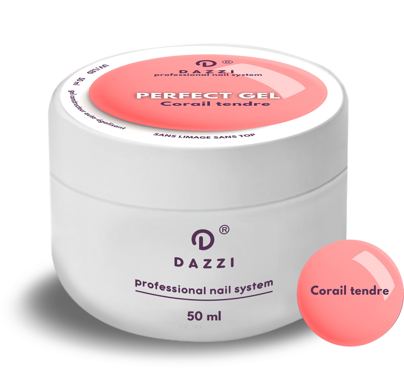 PERFECT Gel constructeur auto-égalisant SANS TOP "corail tendre"