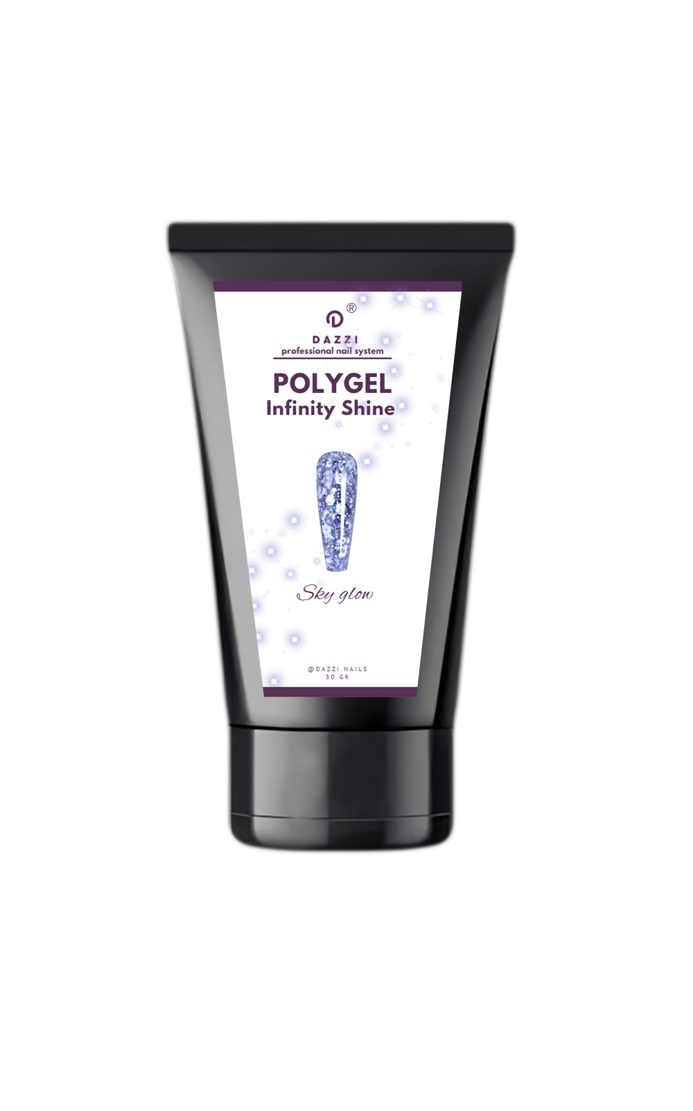 Polygel pailleté "Infinity Shine Sky Glow", 30 gr