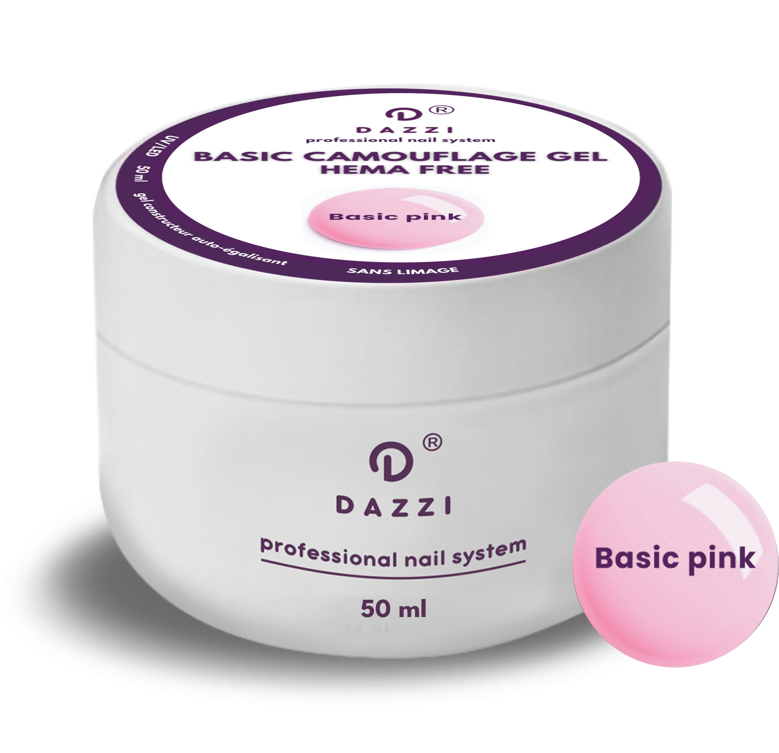 Gel BASIC CAMOUFLAGE SANS HEMA "Basic Pink"  15 / 50 ml