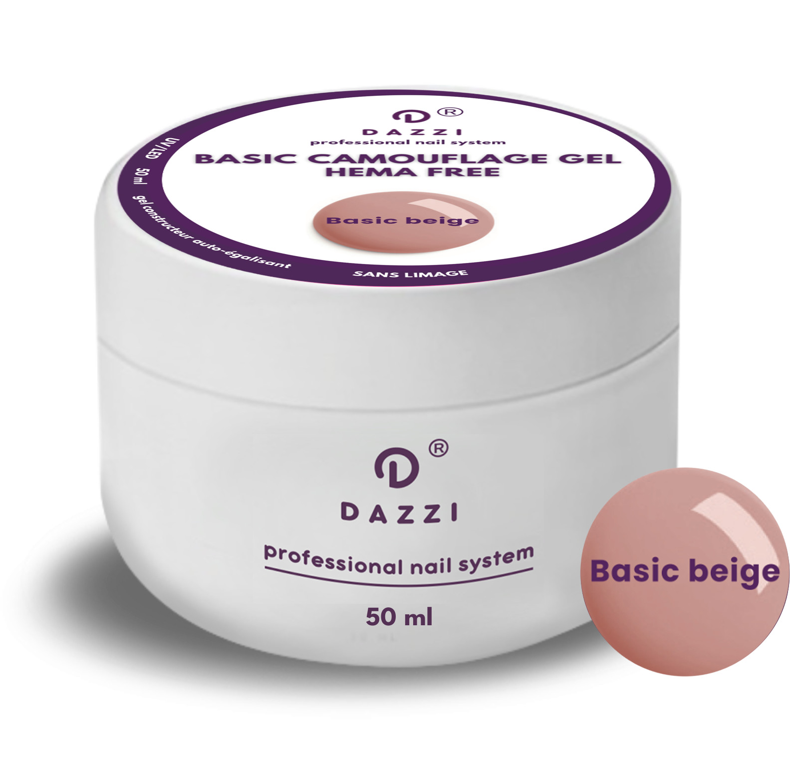Gel BASIC CAMOUFLAGE SANS HEMA "Basic Beige"  15 / 50 ml
