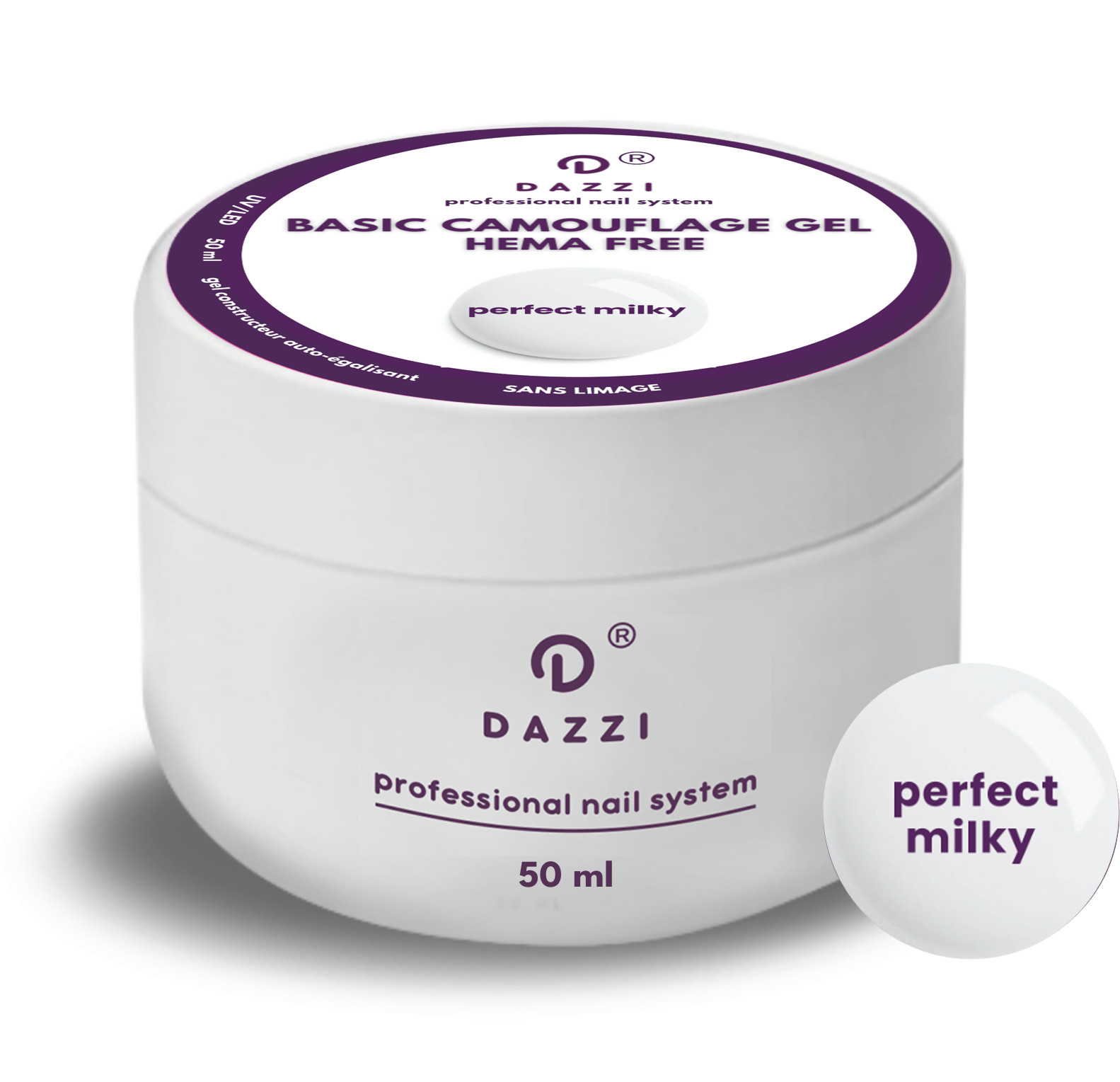 Gel BASIC CAMOUFLAGE SANS HEMA "Pefect Milky"  15 / 50 ml