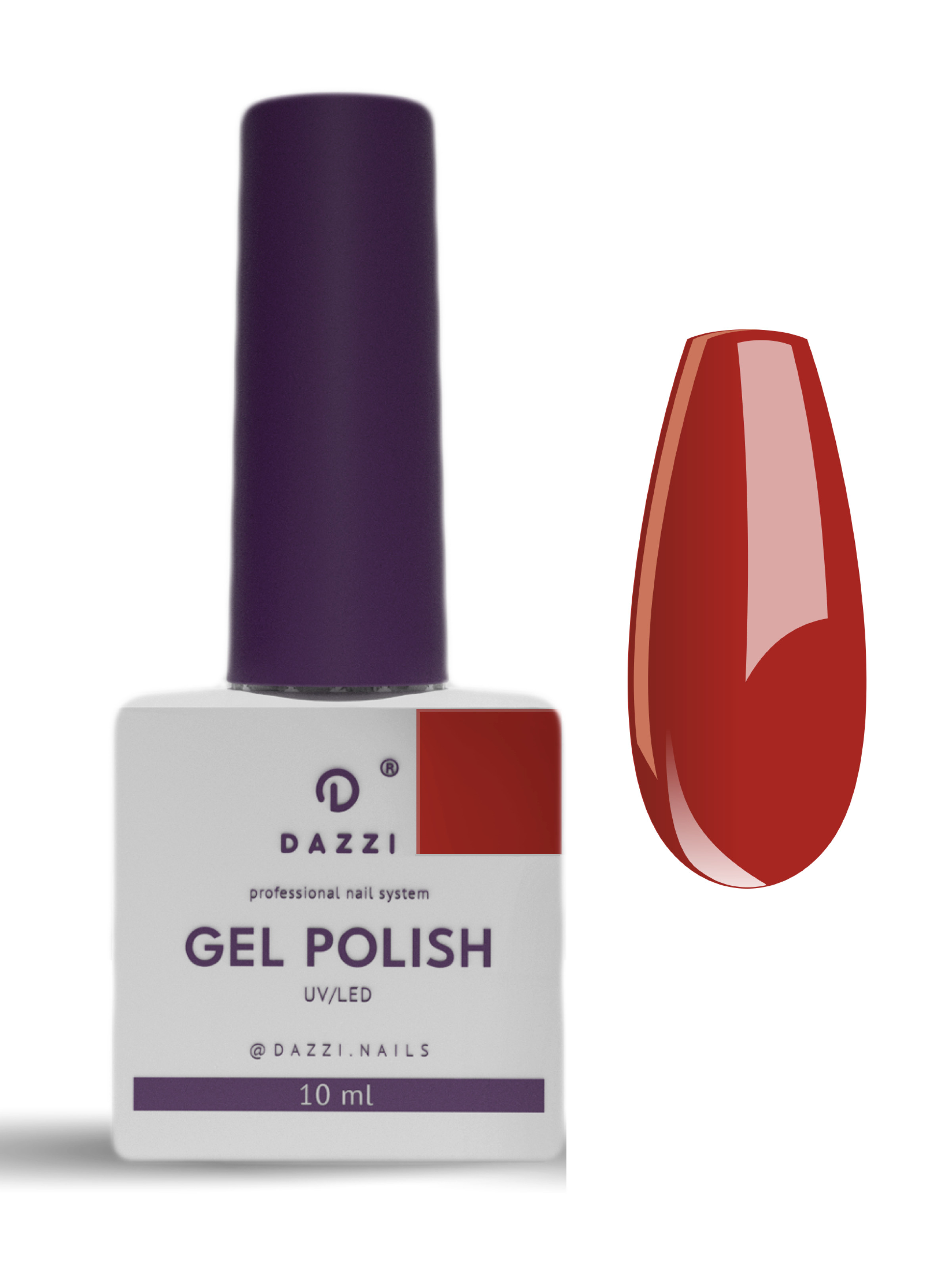 Vernis semi-permanent  "Acerola" 180, rouge, 10ml