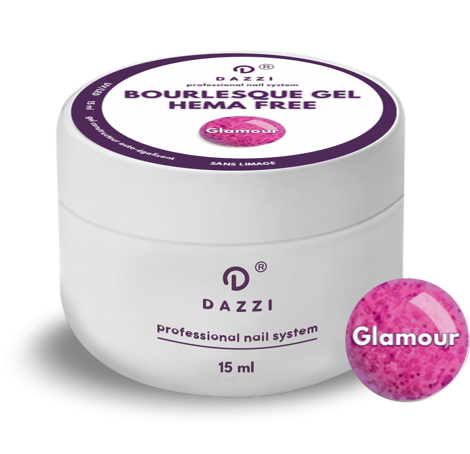 Gel constructeur intelligent "Winter Magic" , blanc, pailleté 15 ml