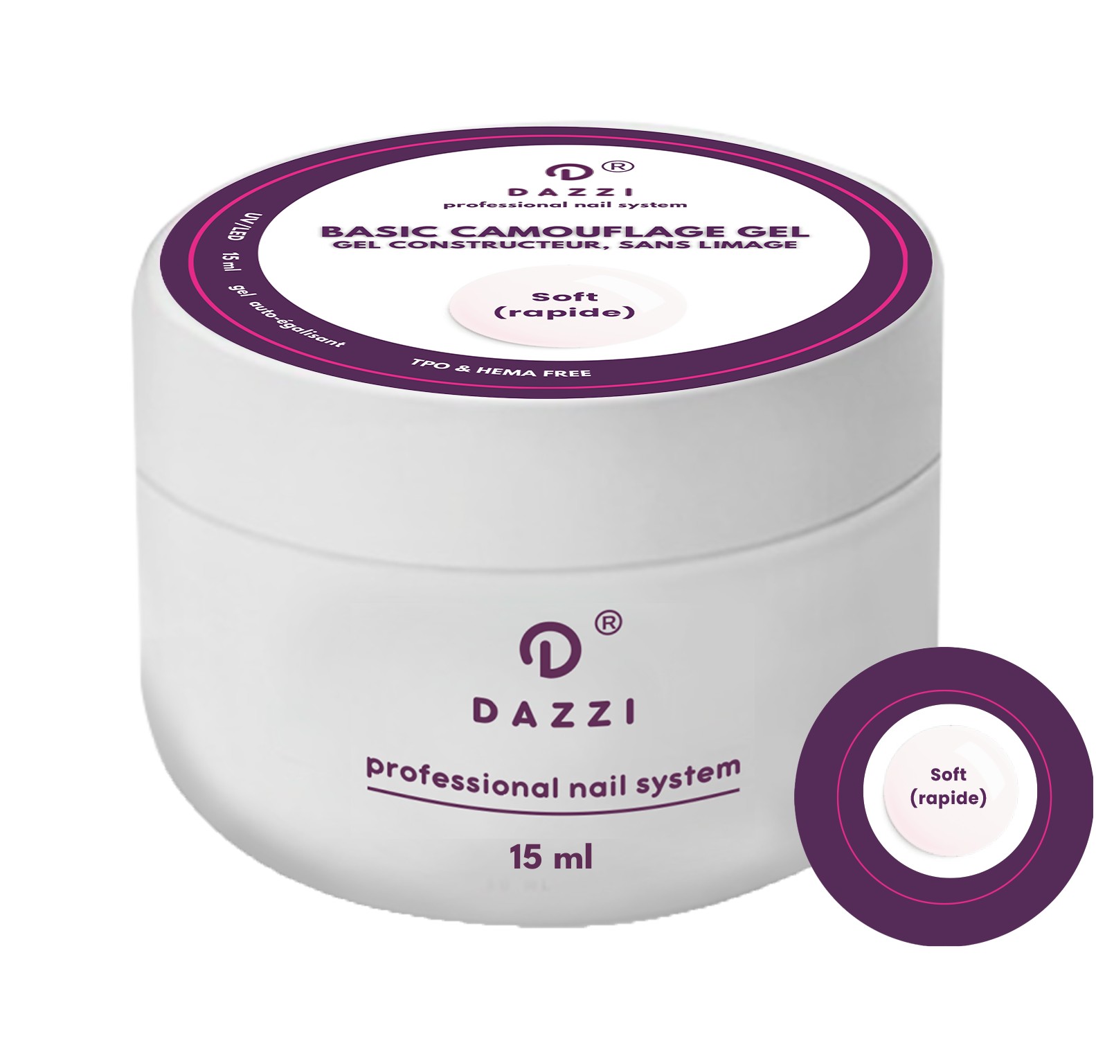 Gel BASIC CAMOUFLAGE SANS HEMA "Basic Nude"  15 / 50 ml