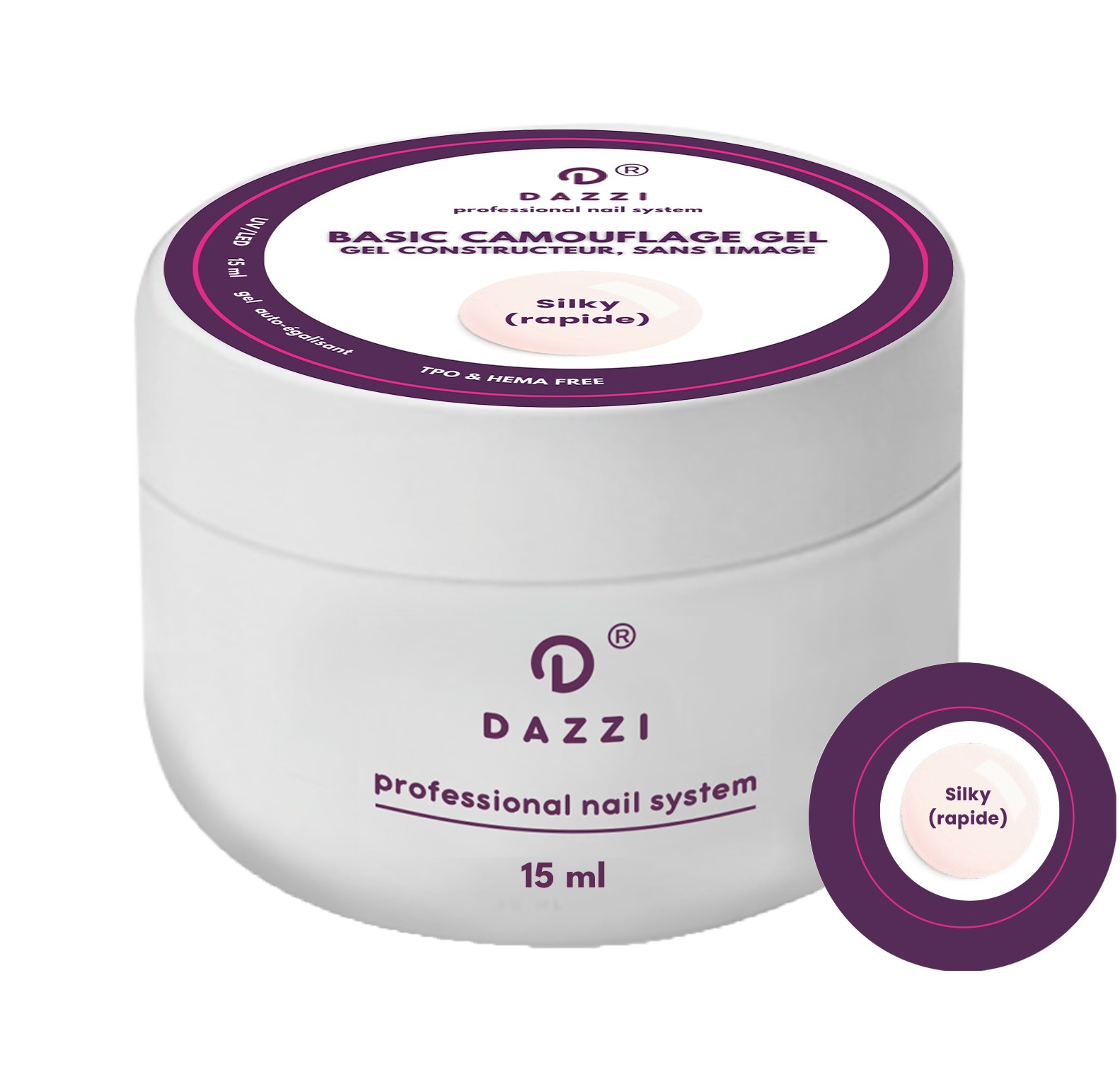 Gel BASIC CAMOUFLAGE SANS HEMA "SILKY" (rapide)  15 / 50 ml