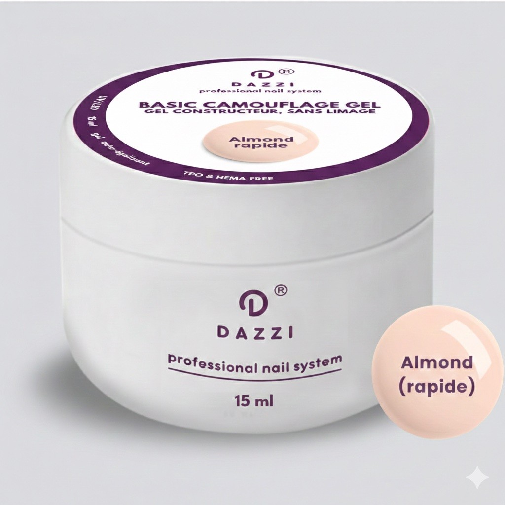 Gel BASIC CAMOUFLAGE SANS HEMA "Almond (rapide)"  15 / 50 ml